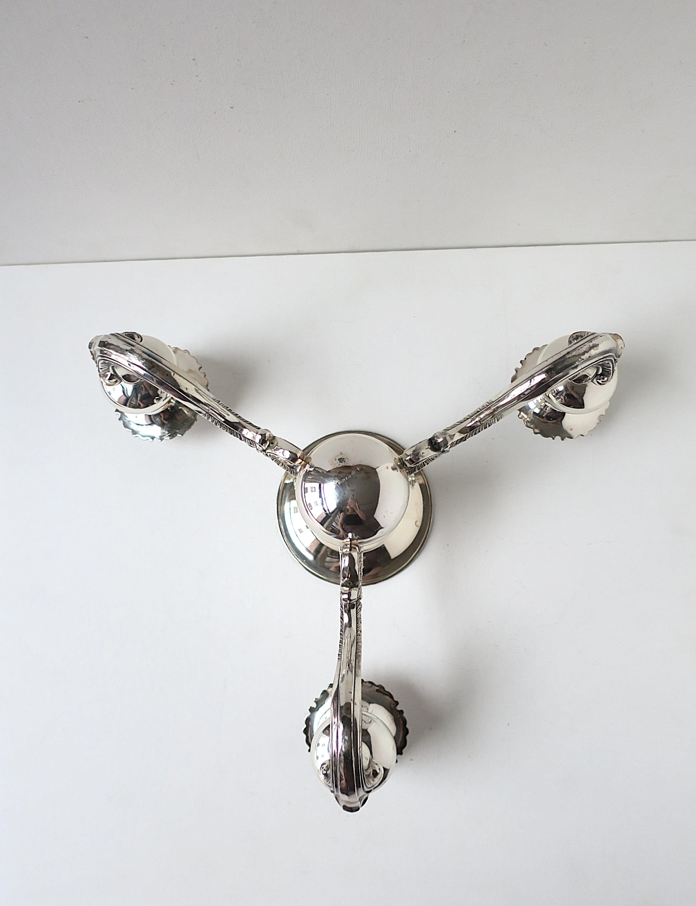 Sterling Silver Table Candelabra Centerpiece with Vase For Sale 13