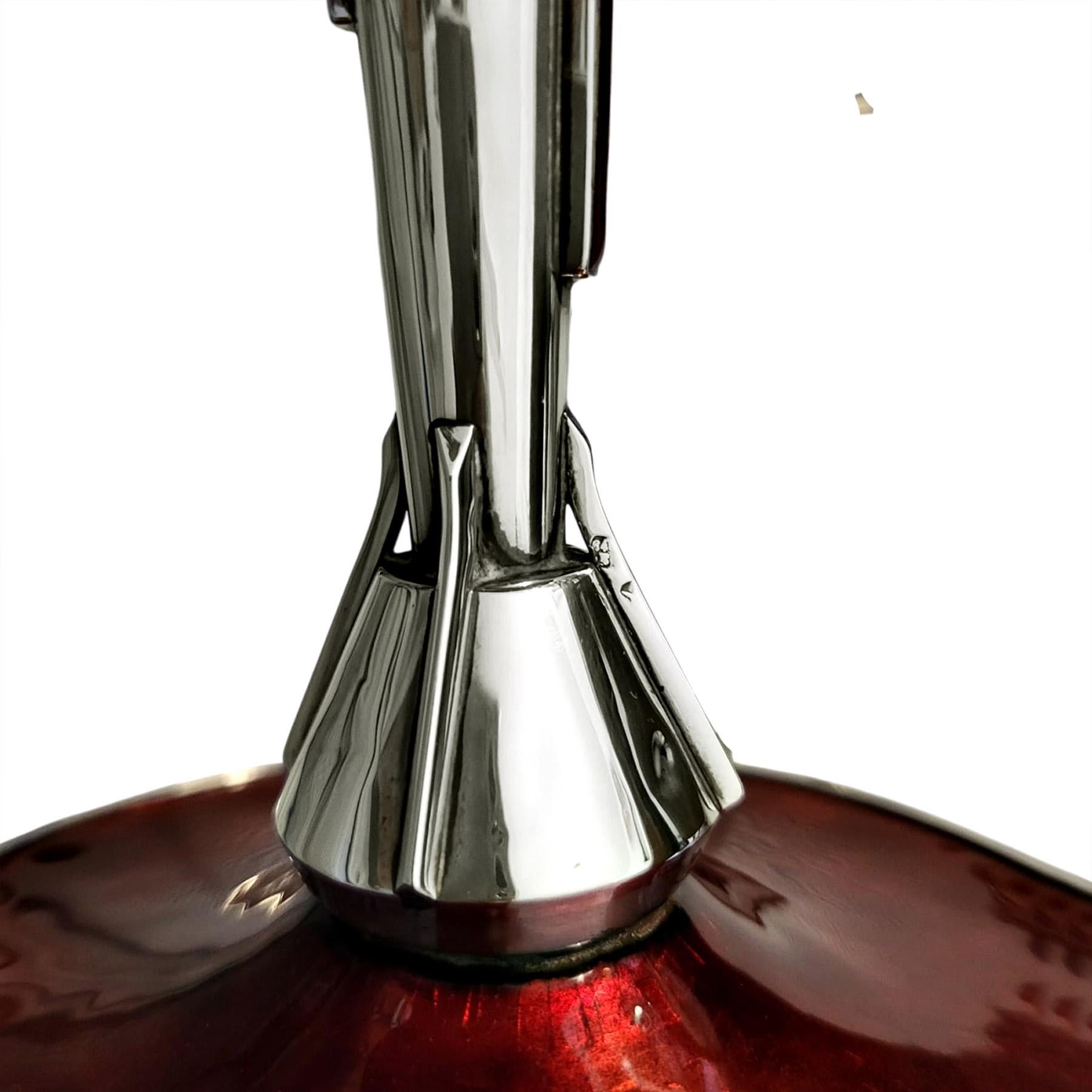 Mid-20th Century Sterling silver table lamp by Casa Baguès – Barcelona 1960 For Sale