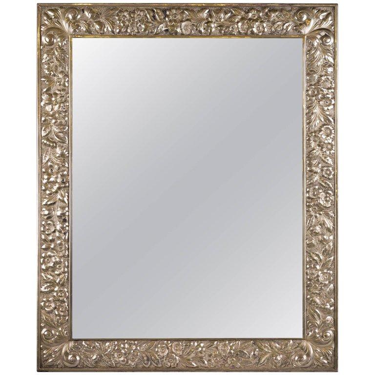 Sterling Silver Table Mirror, circa 1900 In Excellent Condition For Sale In New York, NY