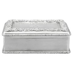 Sterling Silver Table Snuff Box, Antique George V