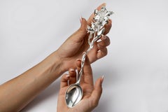 Sterling Silber Tafellöffel mit Diamant-Akzenten