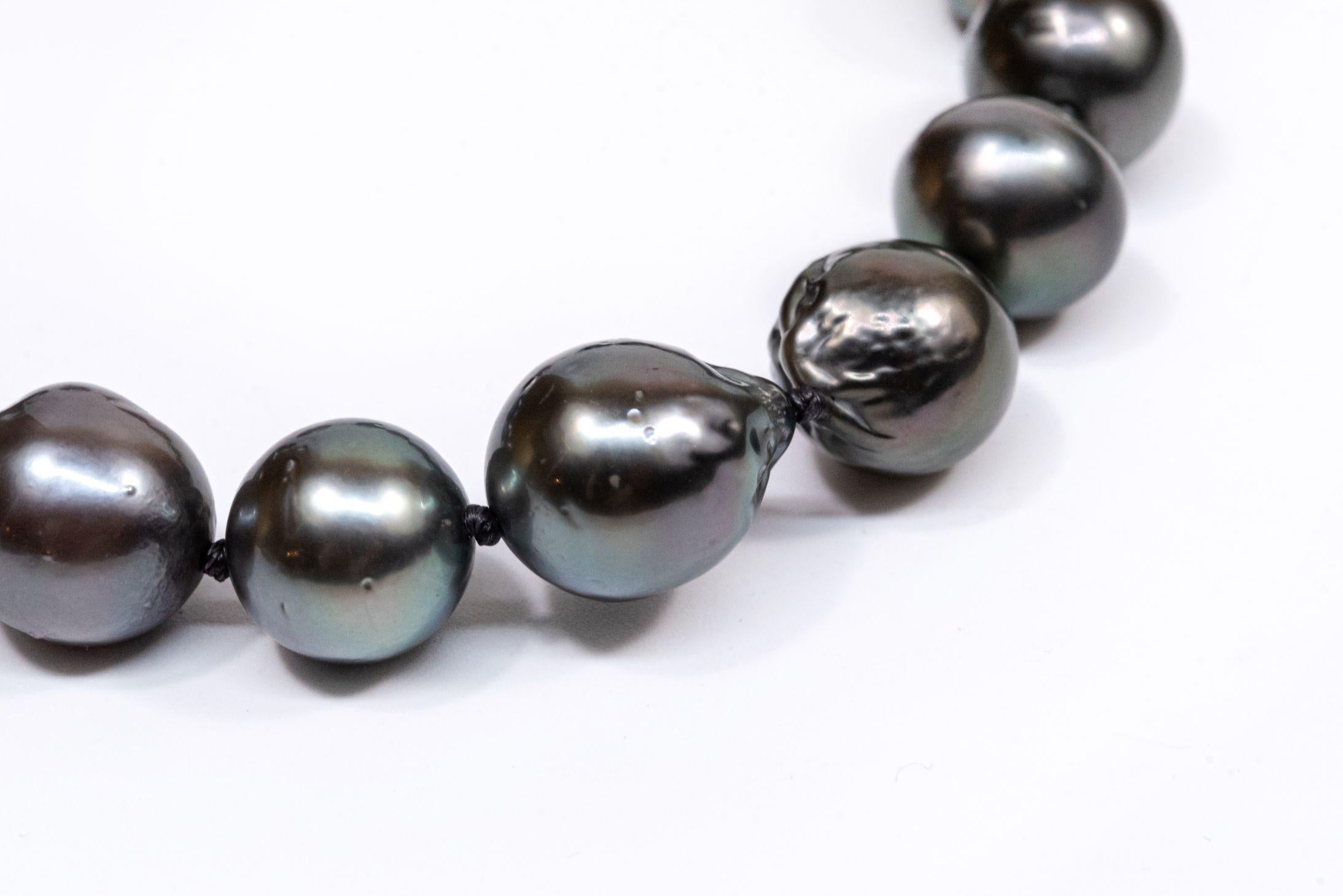 Sterling Silver Tahitian Pearls Beaded Bracelet For Sale 13