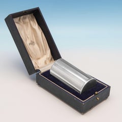 Art Deco Period Sterling Silver Talcum Powder Jar by A. Wilcox in 1931