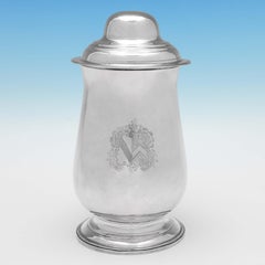 Hester Bateman, Giorgio III, antico boccale in argento, Londra 1790