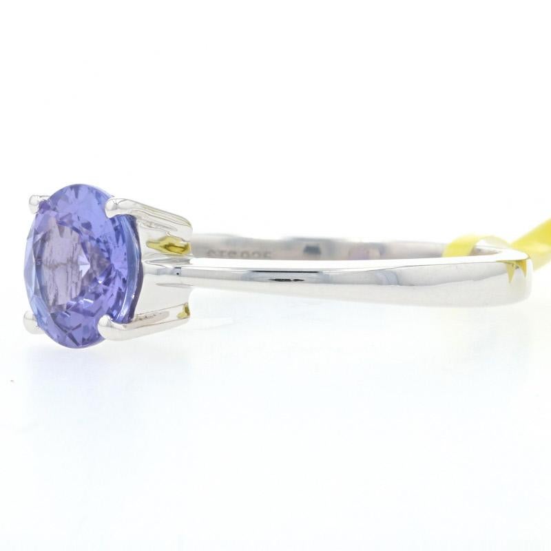 Size: 9
Sizing Fee: Up or Down 2 sizes for $20 

Metal Content: Sterling Silver 

Stone Information: 
Genuine Tanzanite
Treatment: Routinely Enhanced 
Color: Purple
Cut: Round 
Diameter: 7.9mm
Carat: 2.40ct 

Style: Solitaire 
Face Height (north to