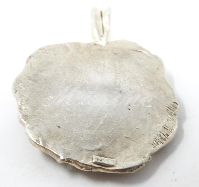 Sterling Silver Antiqued Taurus Pendant 