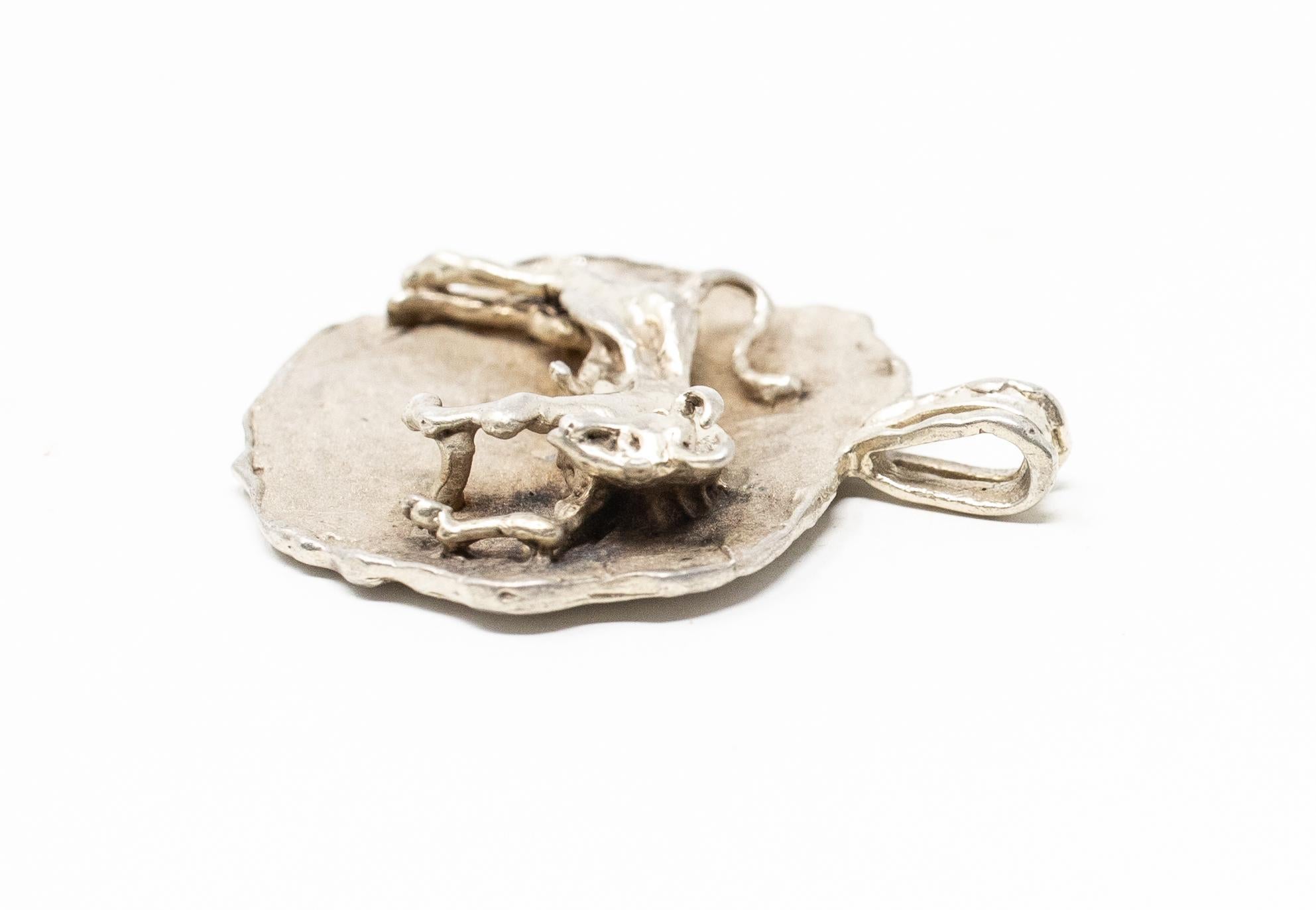 Other Sterling Silver Taurus Pendant, Vintage For Sale