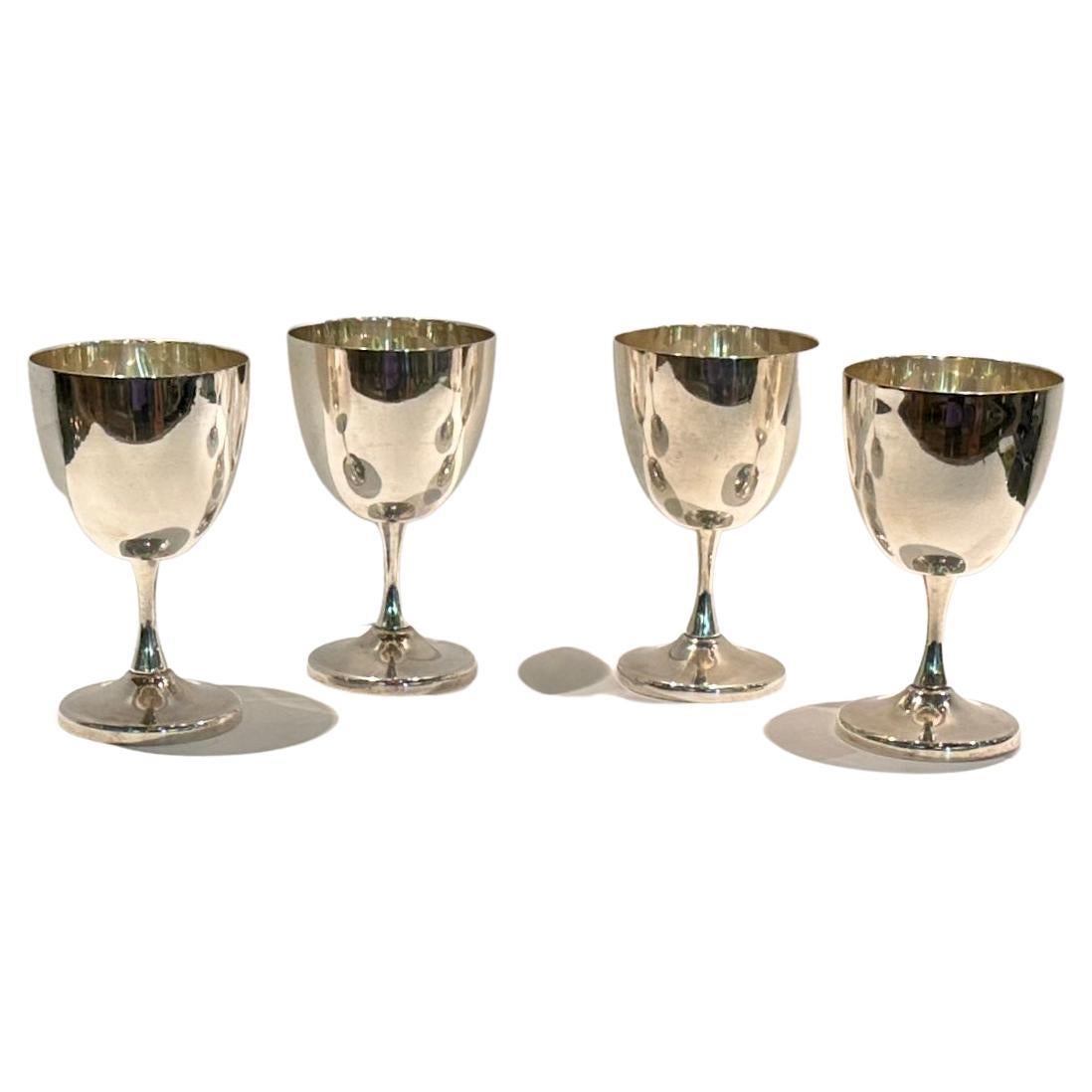 Sterling Silver Taxco Goblets set of 4
