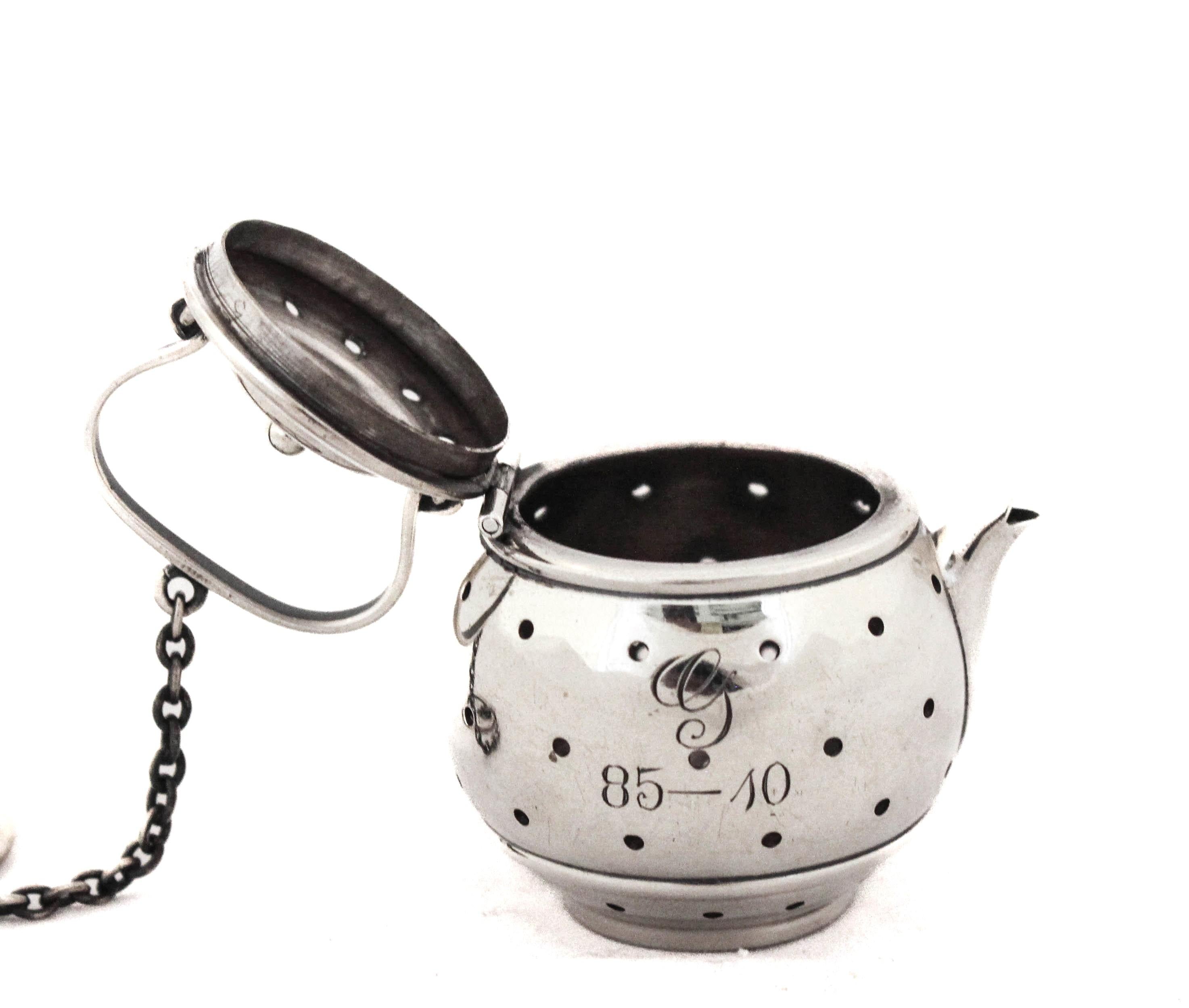 Bola de té de plata de ley Estadounidense en venta