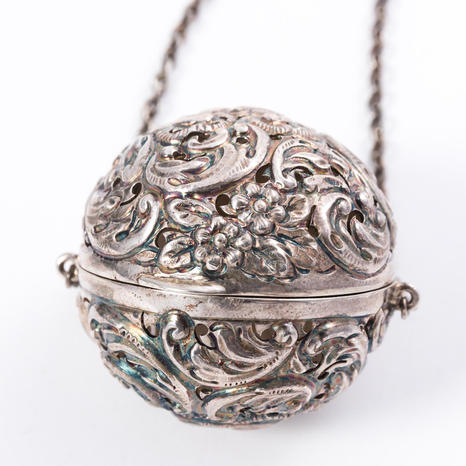 Sterling Silver Tea Ball Infuser at 1stDibs silver tea infuser