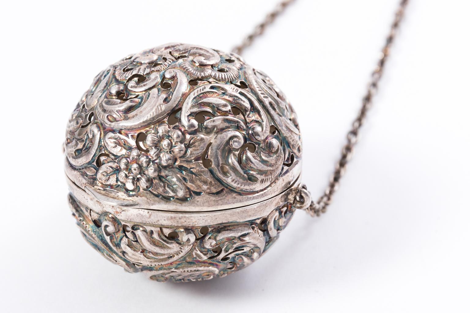 Sterling Silver Tea Ball Infuser at 1stDibs silver tea infuser