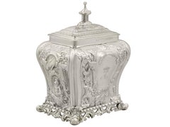 Sterling Silver Tea Caddy, Antique William IV