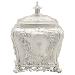 Sterling Silver Tea Caddy, Antique William IV