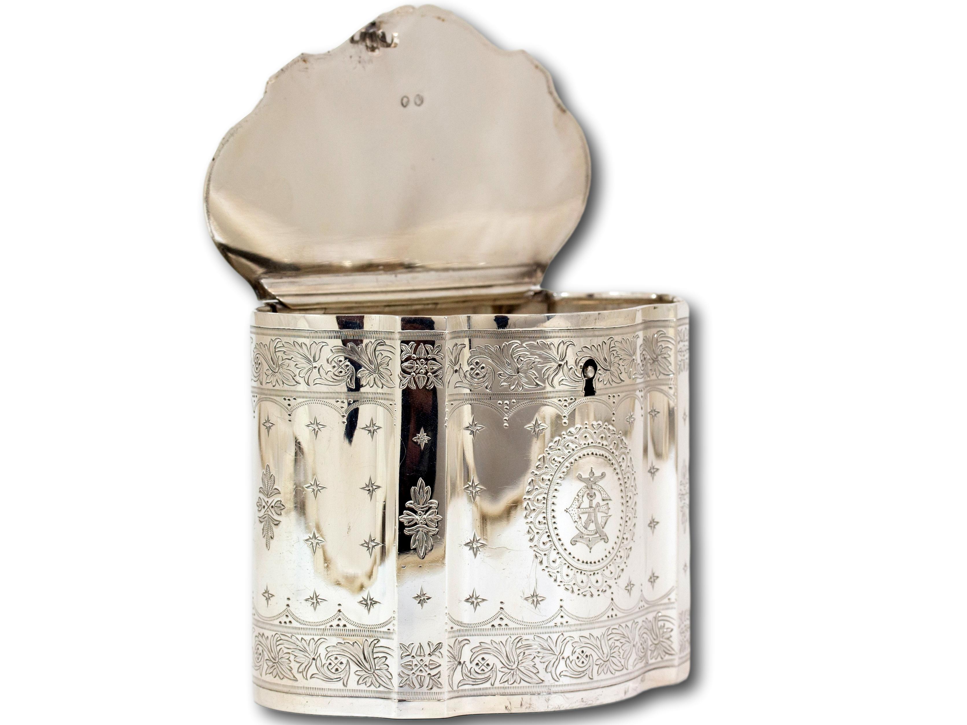 Sterling Silver Tea Caddy Elkington & Co. 3