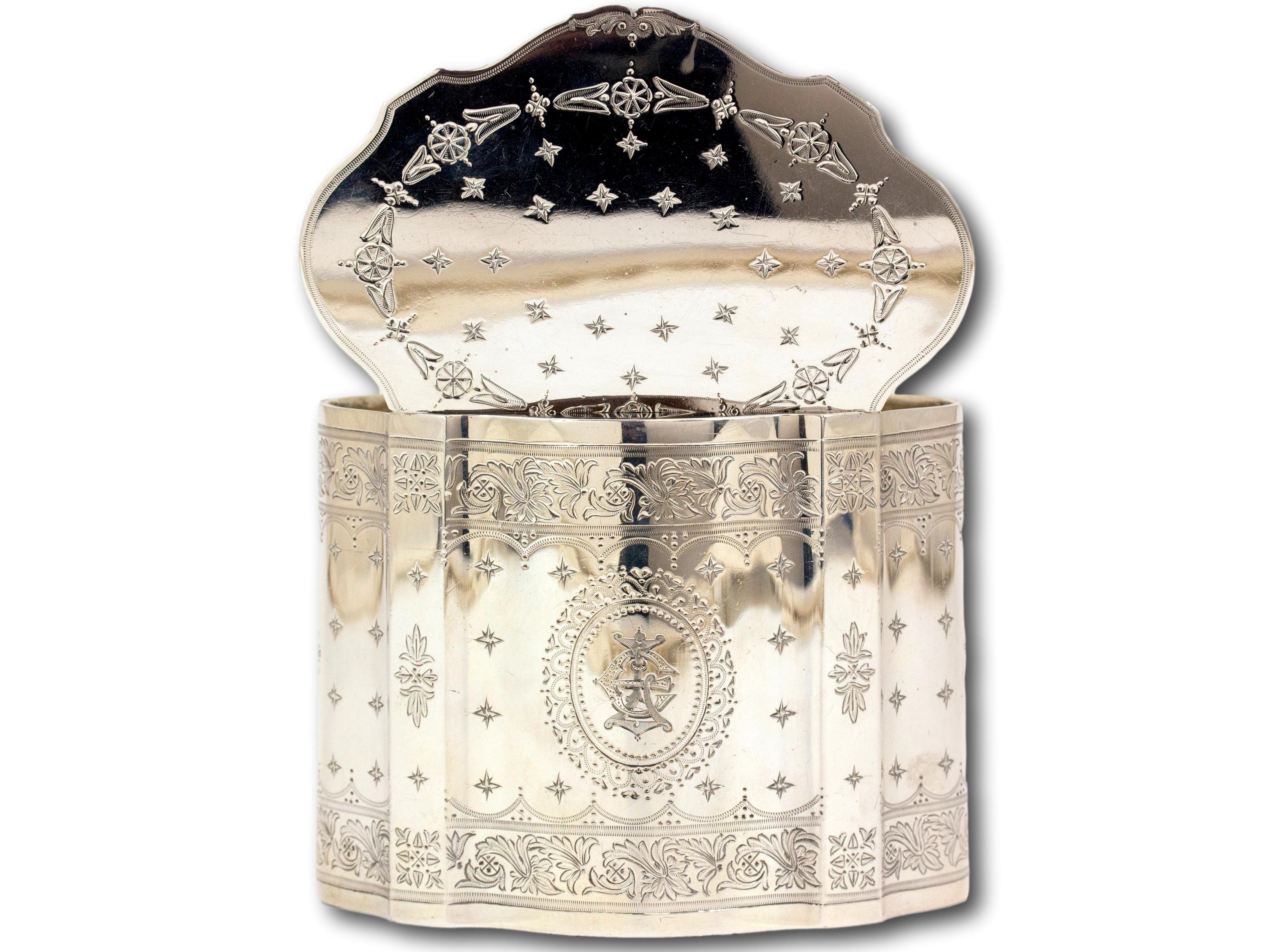 Sterling Silver Tea Caddy Elkington & Co. 4