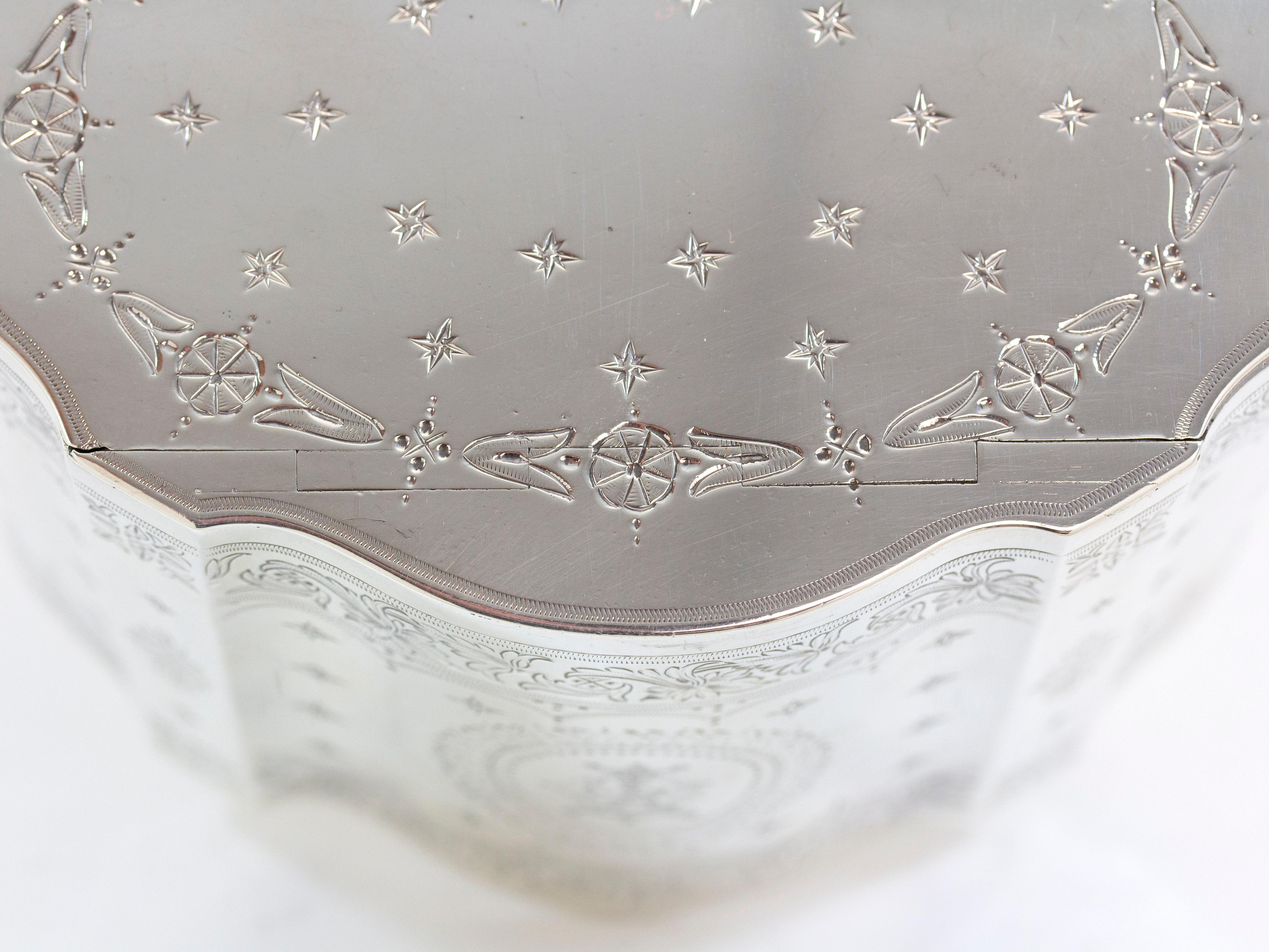 Sterling Silver Tea Caddy Elkington & Co. 6