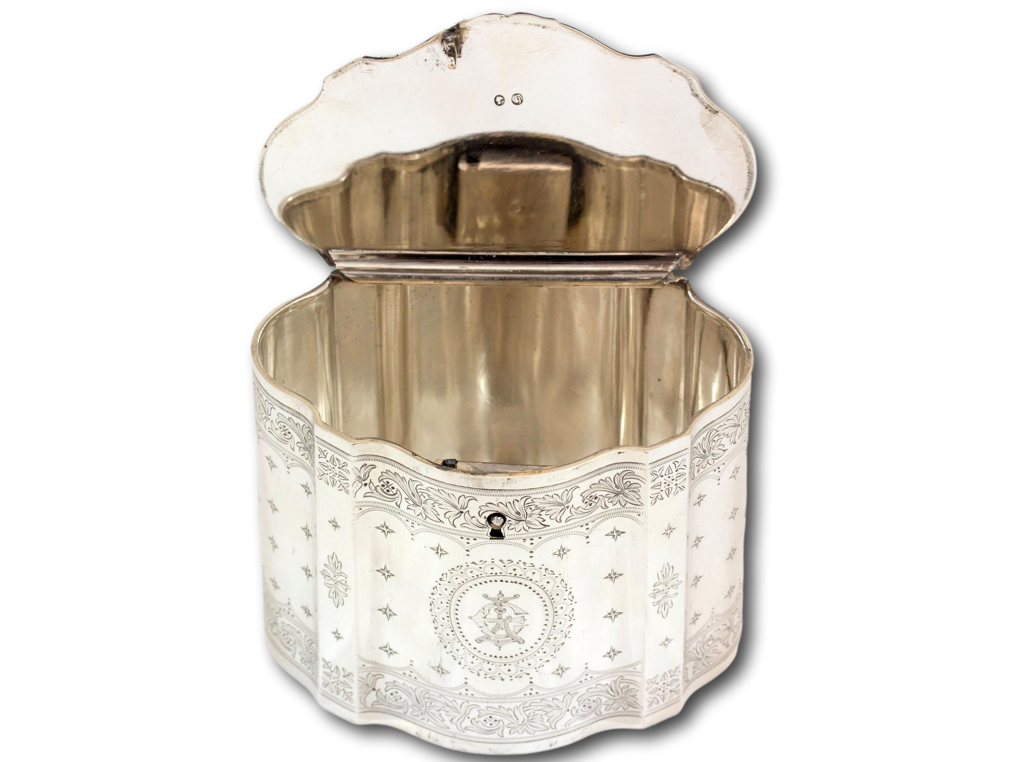 Sterling Silver Tea Caddy Elkington & Co. 7