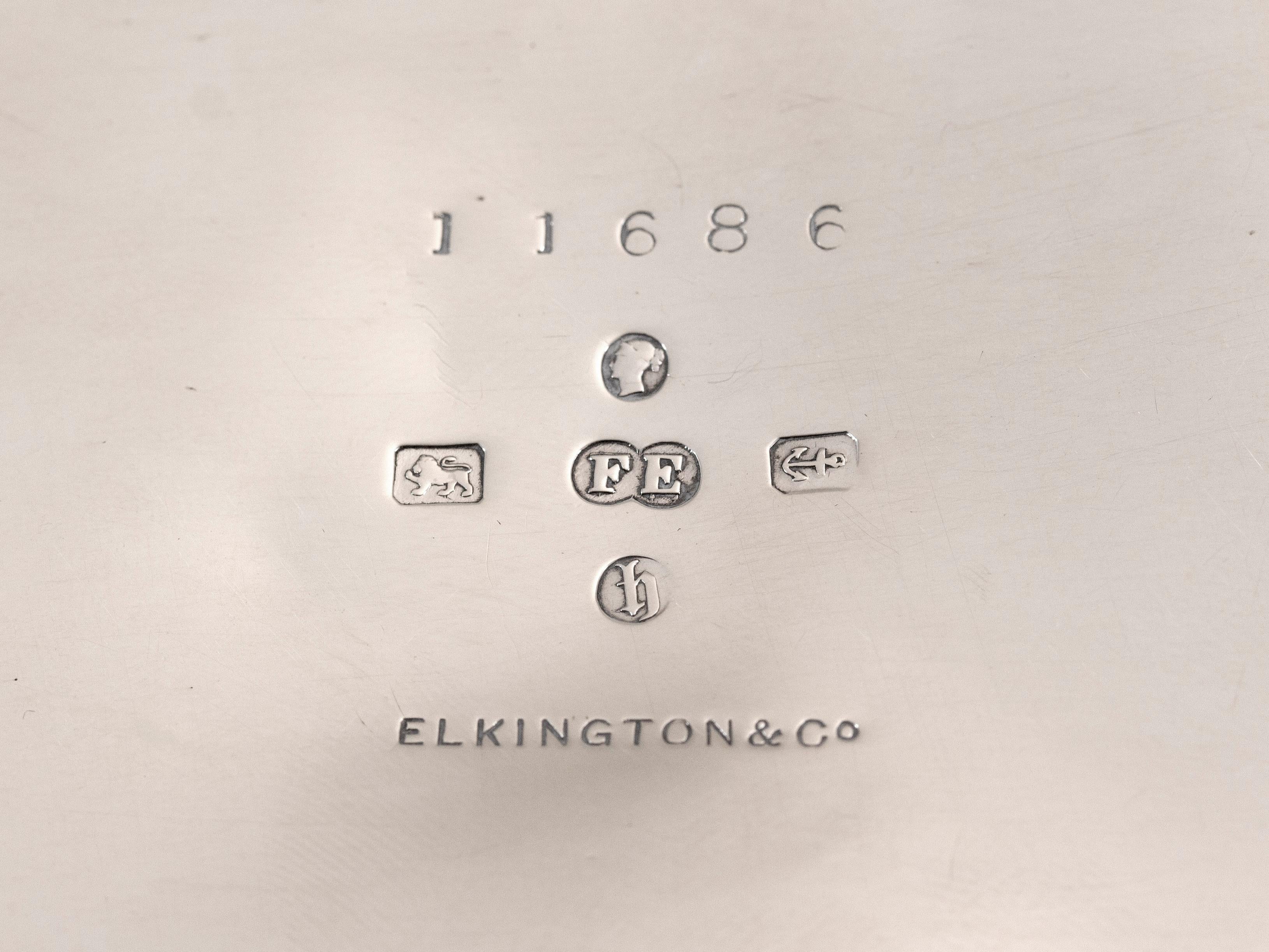 Sterling Silver Tea Caddy Elkington & Co. 10