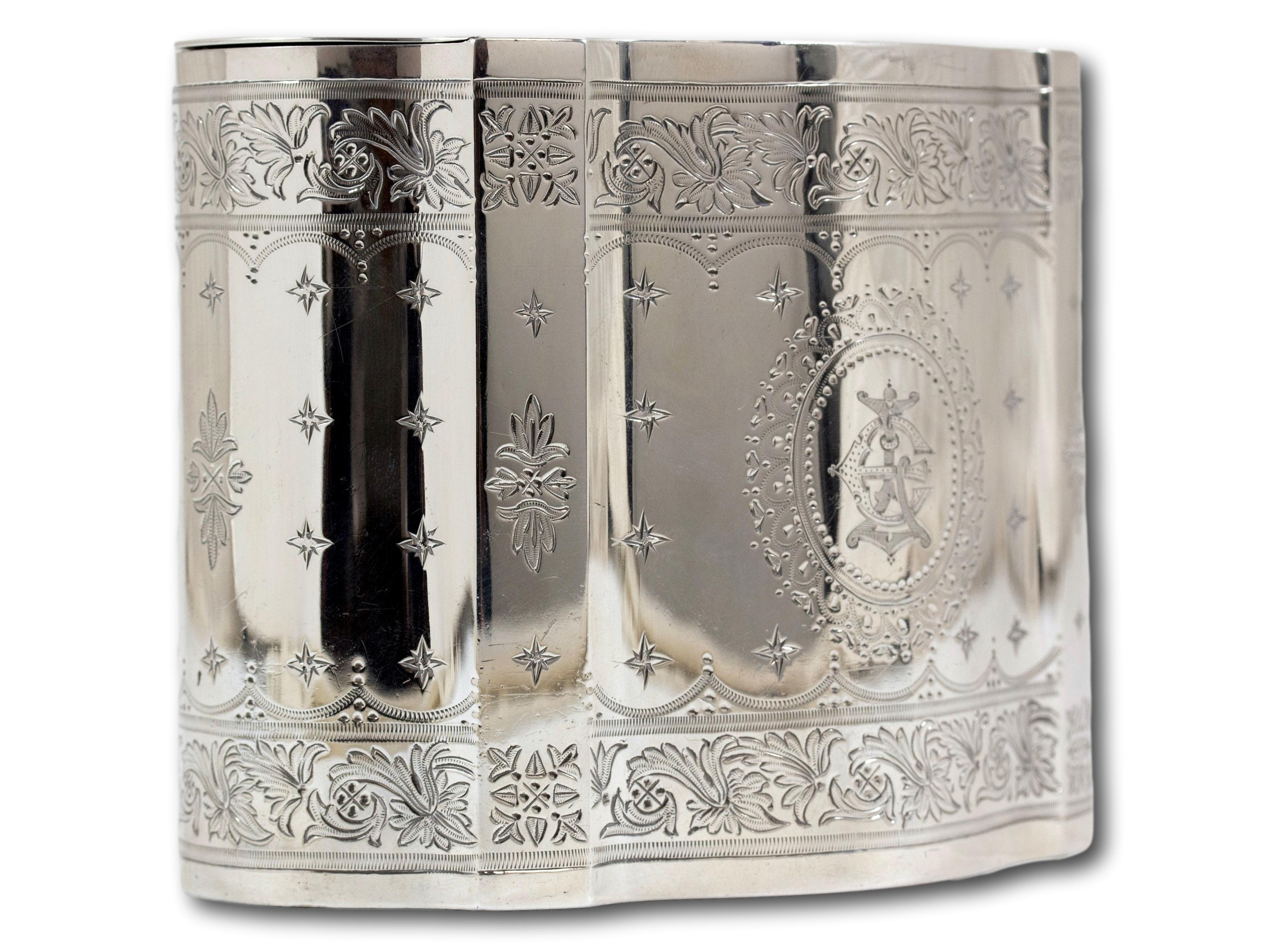 English Sterling Silver Tea Caddy Elkington & Co.