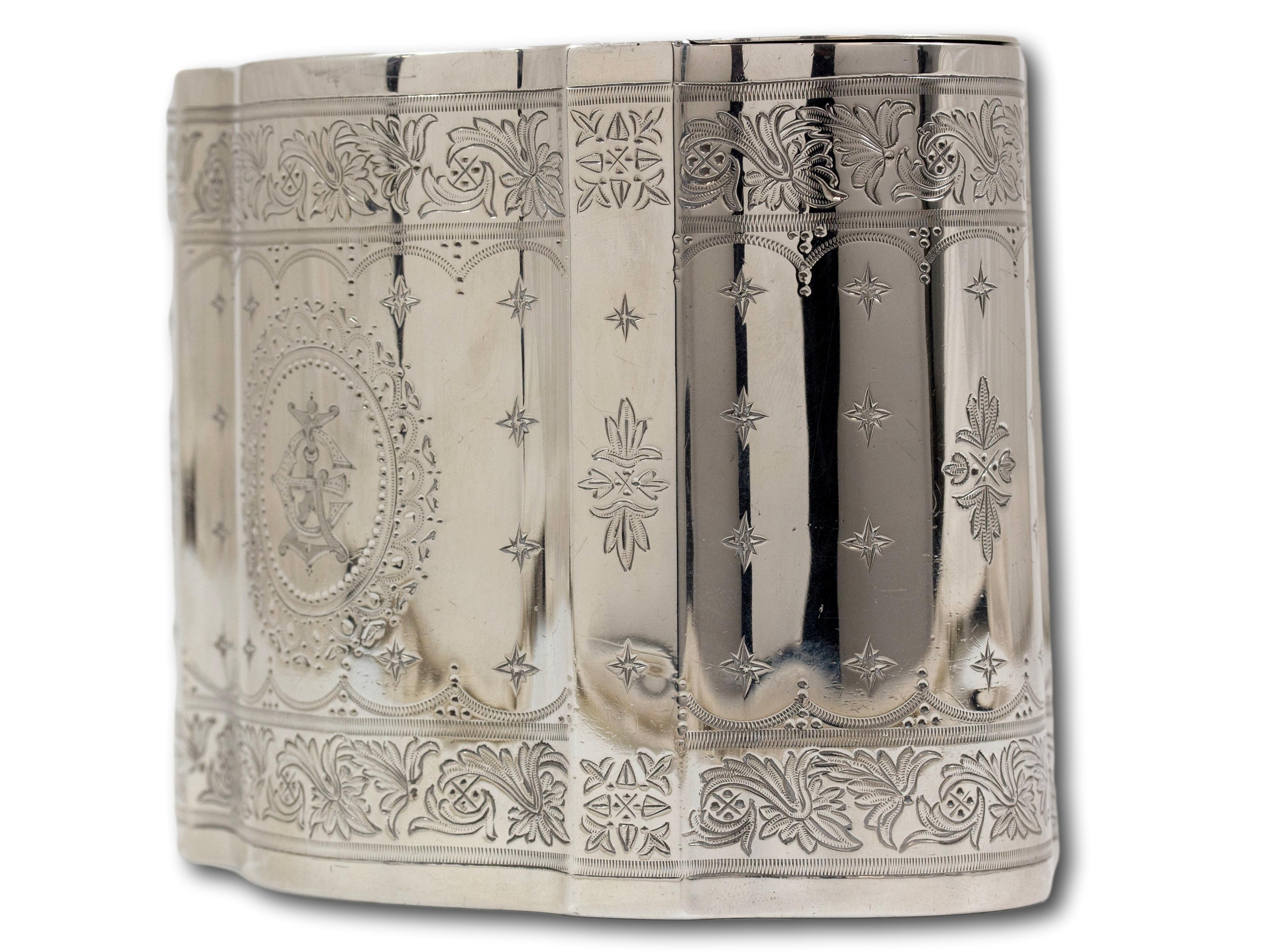 Sterling Silver Tea Caddy Elkington & Co. In Good Condition In Northampton, GB