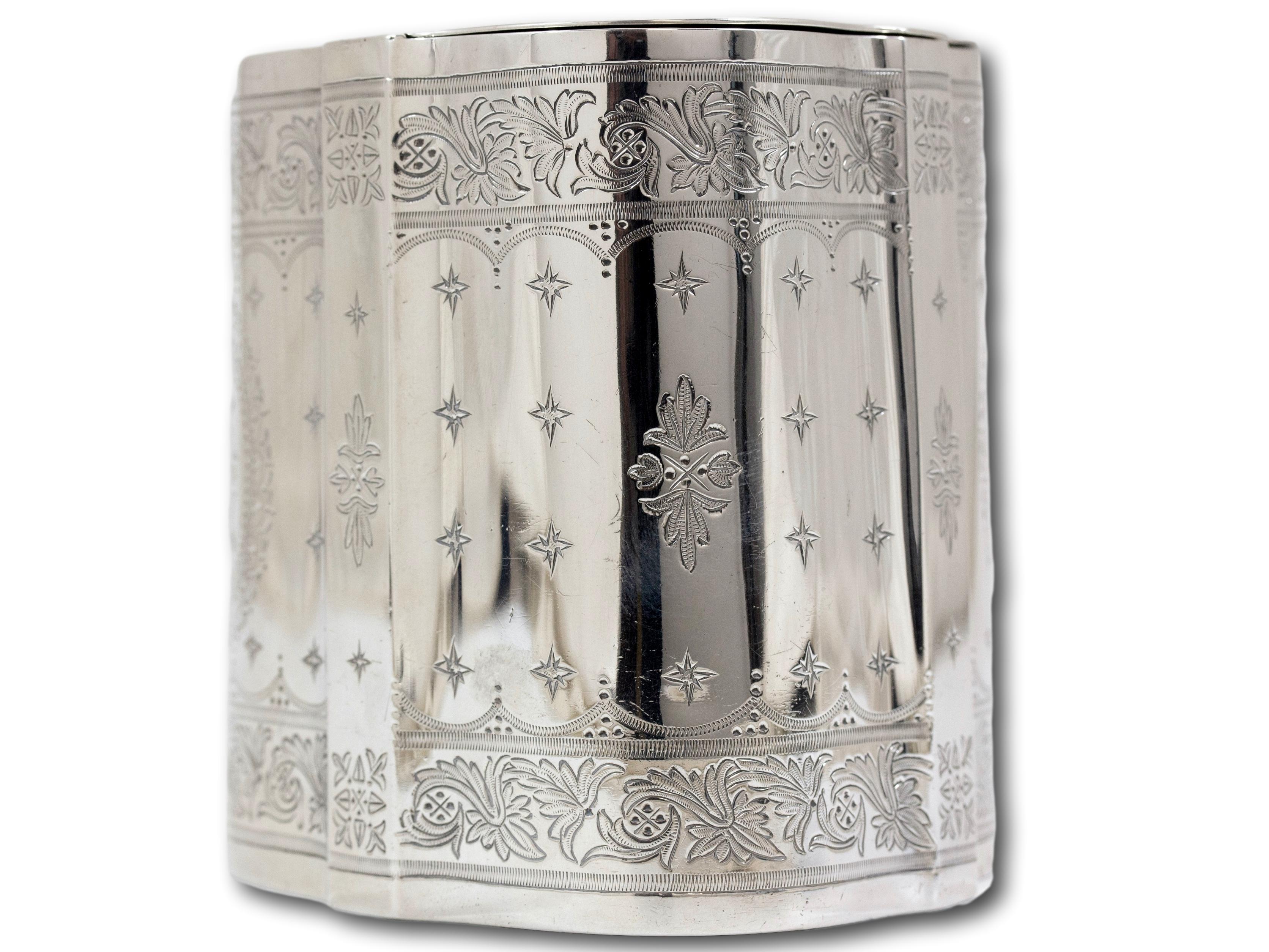 19th Century Sterling Silver Tea Caddy Elkington & Co.