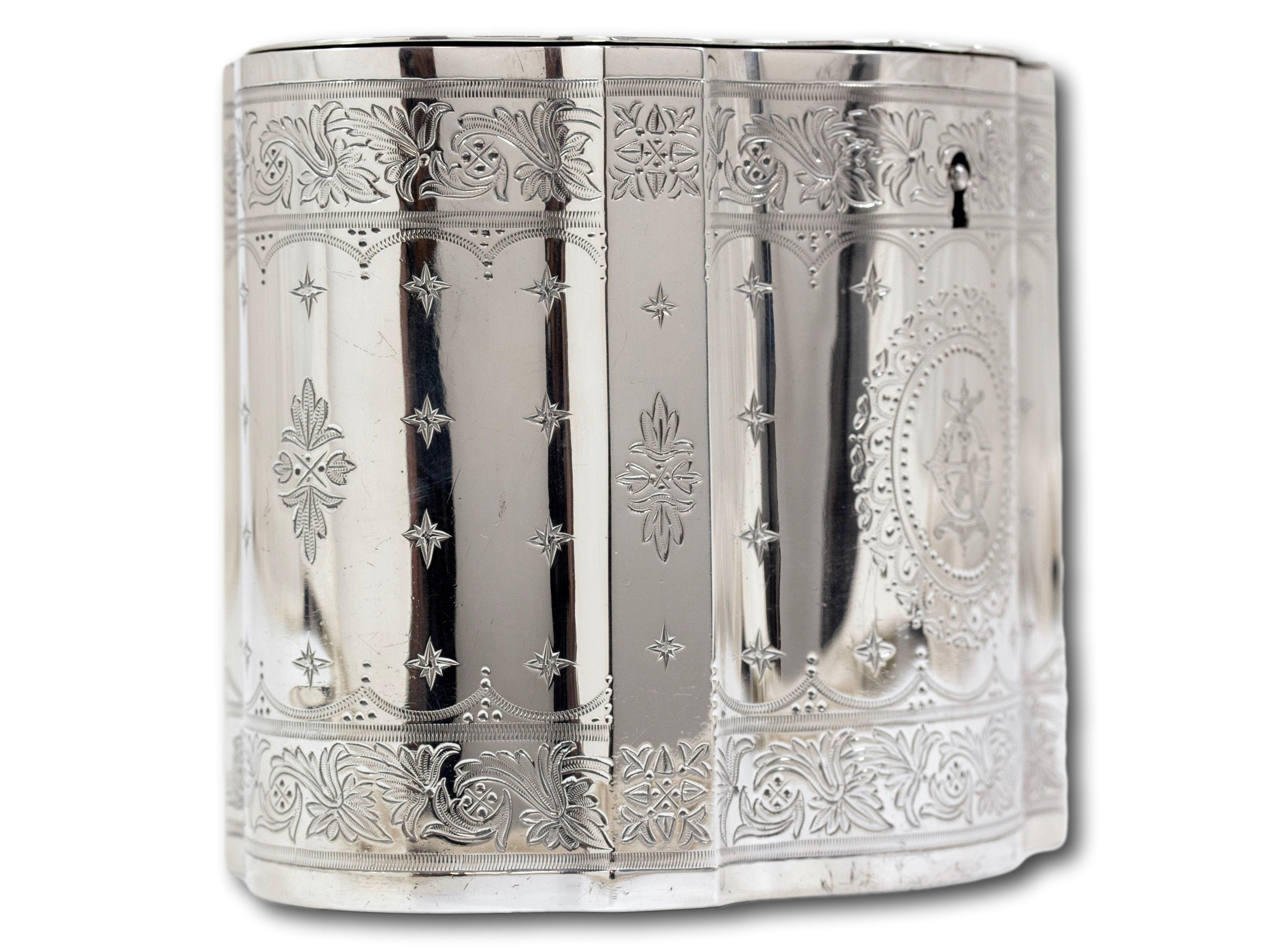 Sterling Silver Tea Caddy Elkington & Co. 1