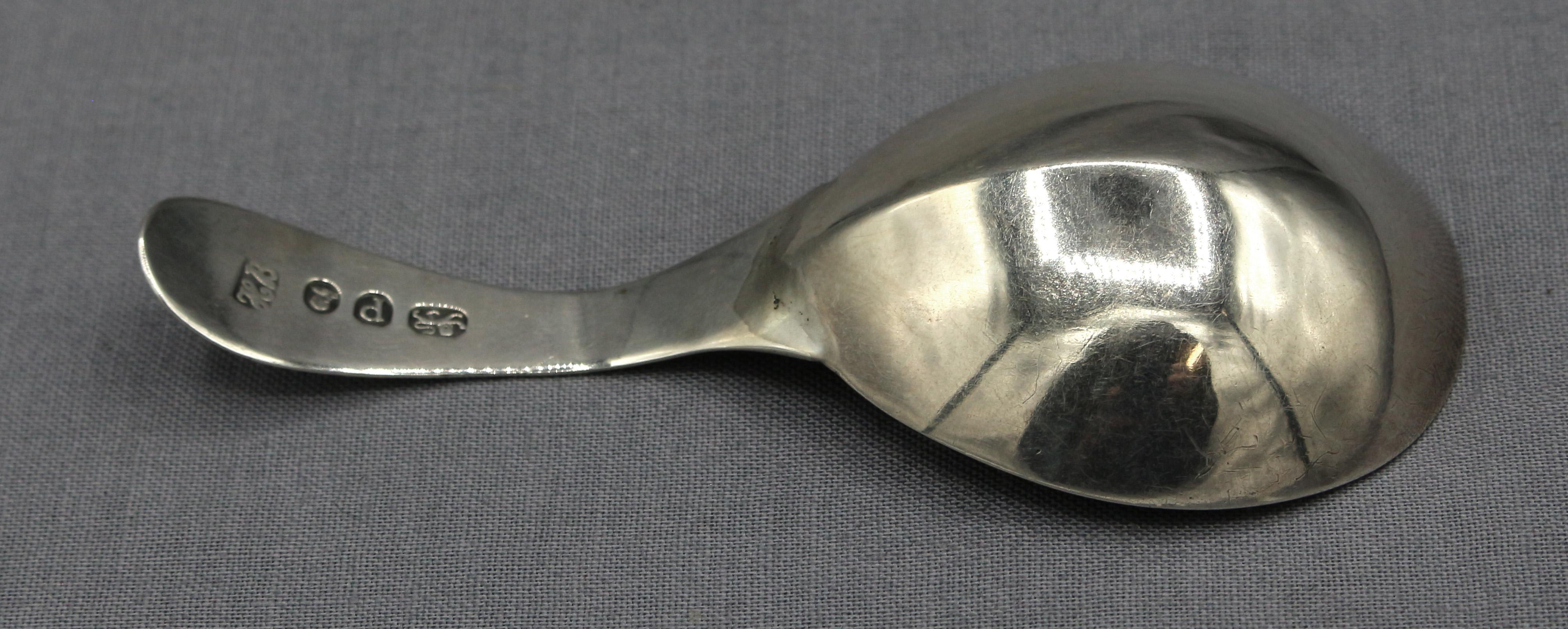 Federal Sterling Silver Tea Caddy Spoon by Hester Bateman, London, 1790