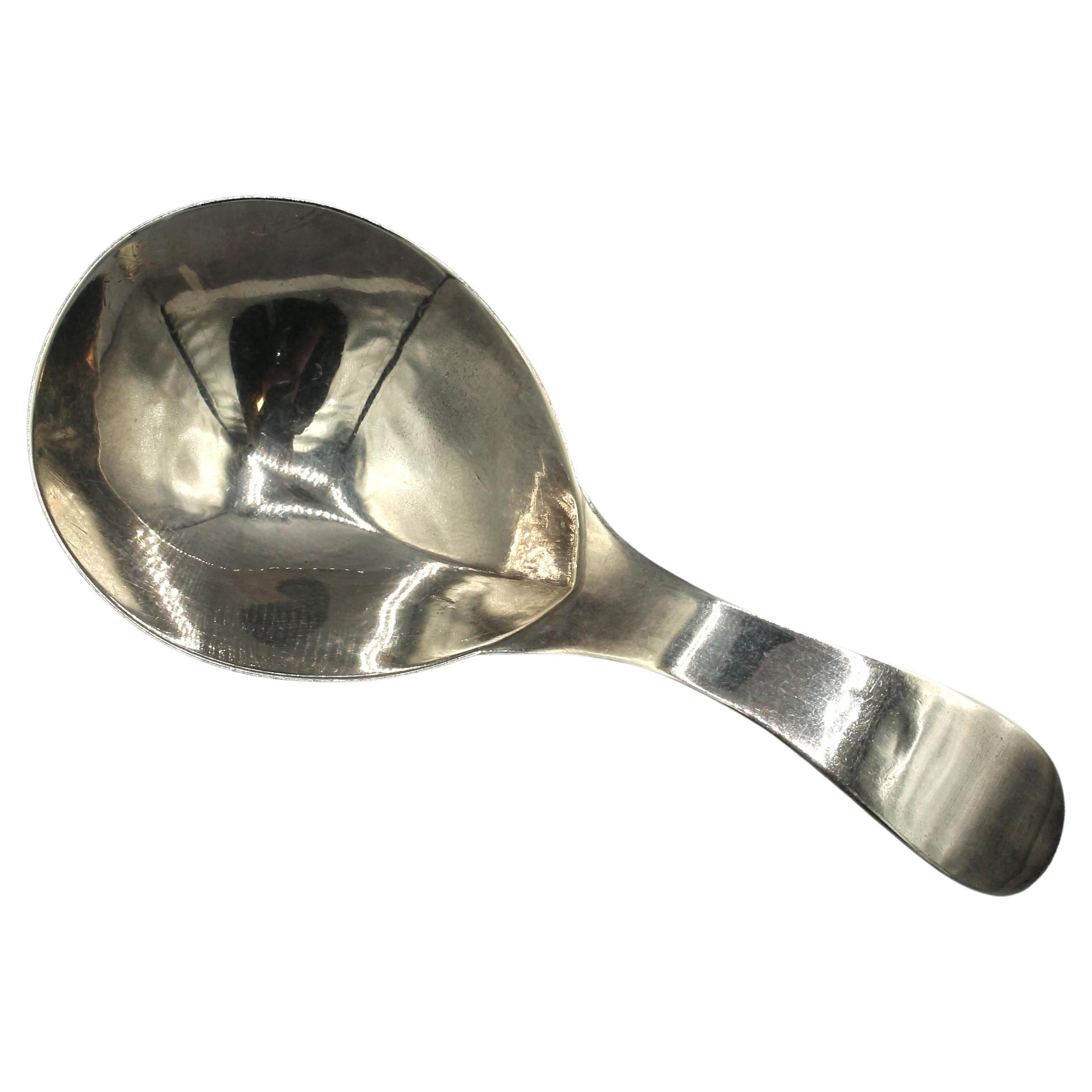 Sterling Silver Tea Caddy Spoon by Hester Bateman, London, 1790