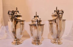 Sterling Silver Tea Pots '2' & Sugar Stamped B & R, Boston