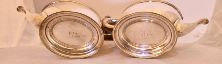 Sterling Silver Tea Pots '2' & Sugar Stamped B & R, Boston For Sale 2