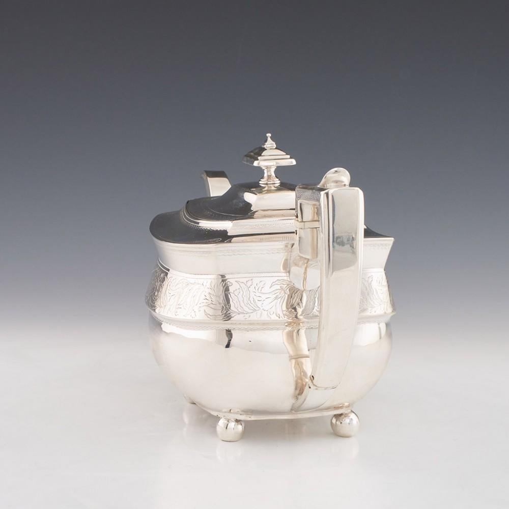 George III Sterling Silver Tea Set Edinburgh, 1810 For Sale