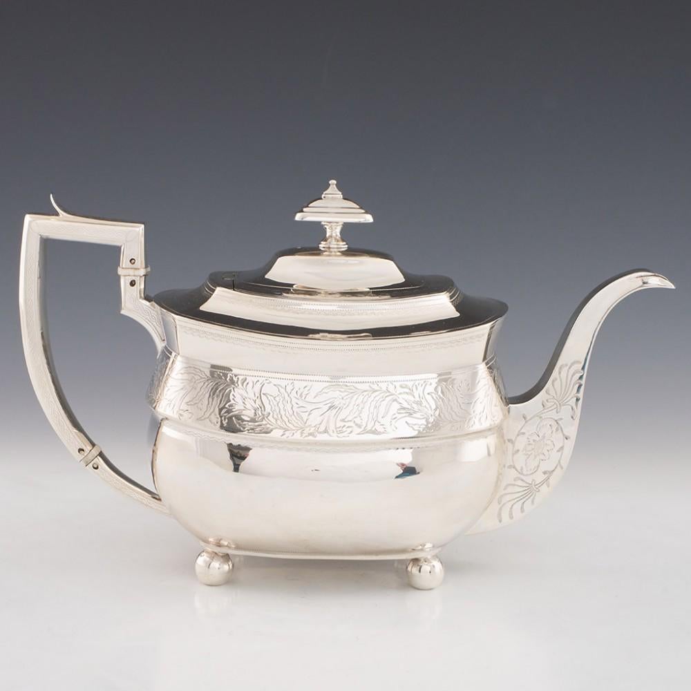 English Sterling Silver Tea Set Edinburgh, 1810 For Sale
