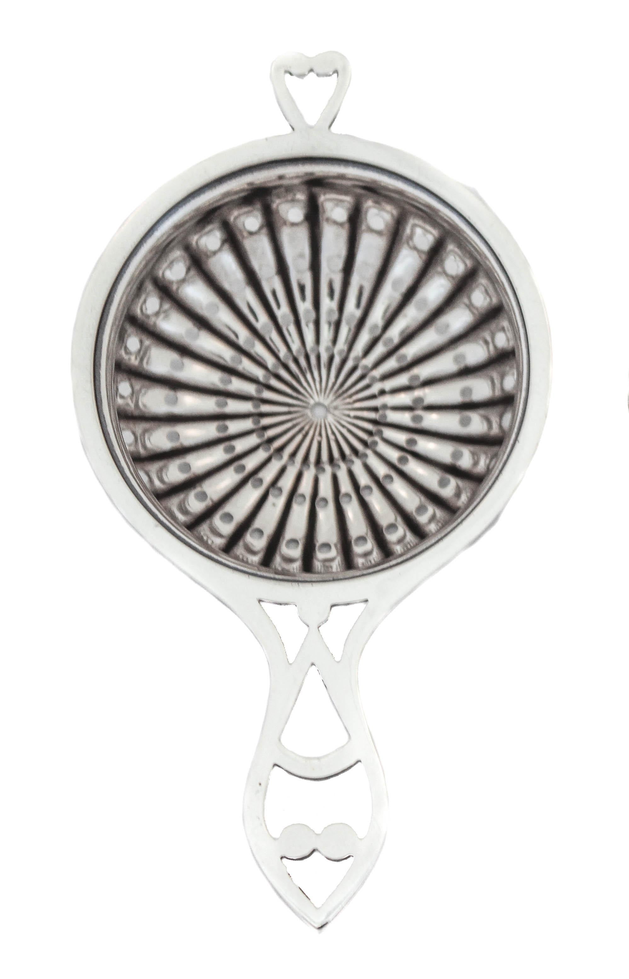 sterling silver tea strainer with drip bowl