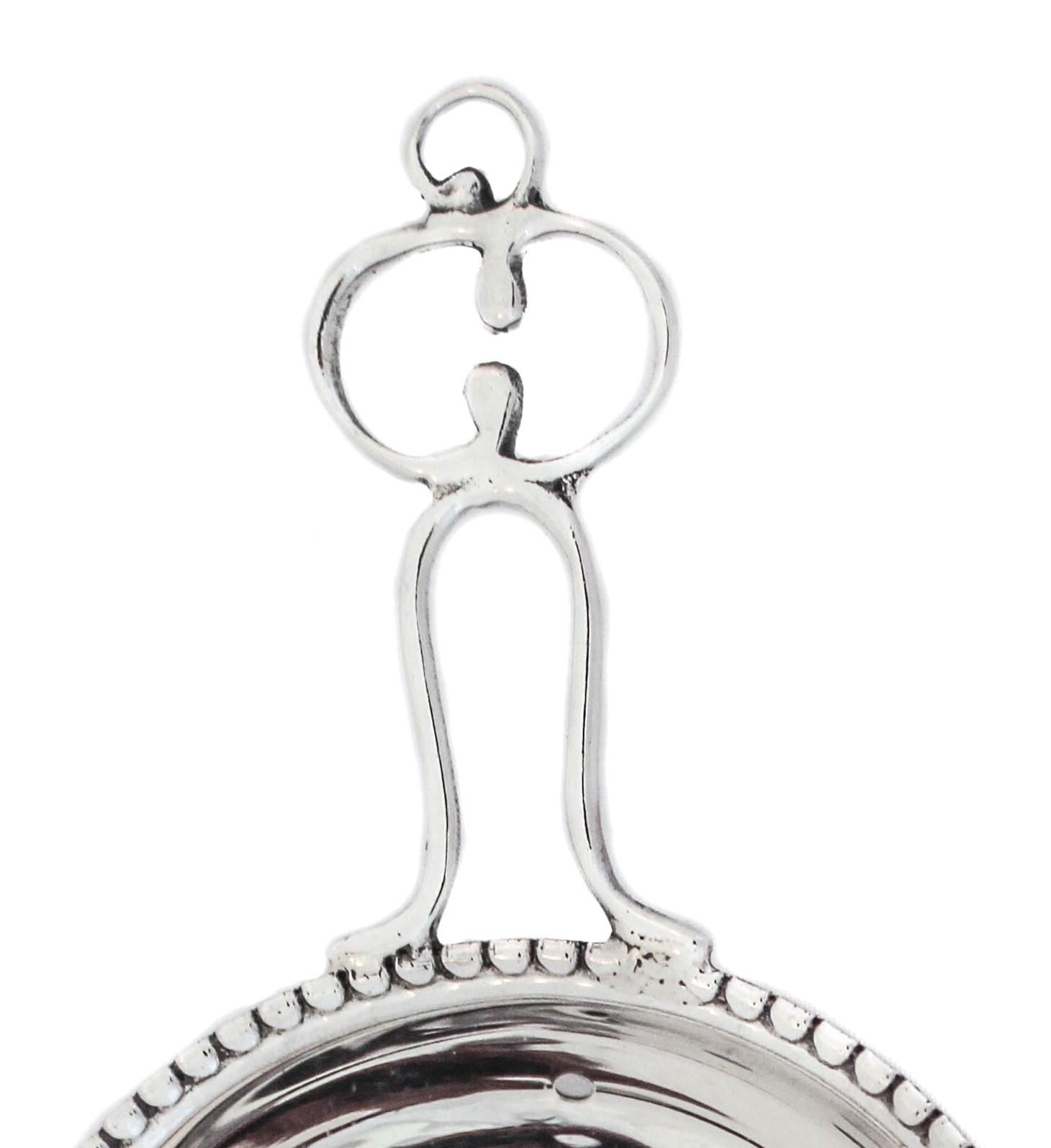 sterling silver tea strainer with drip bowl