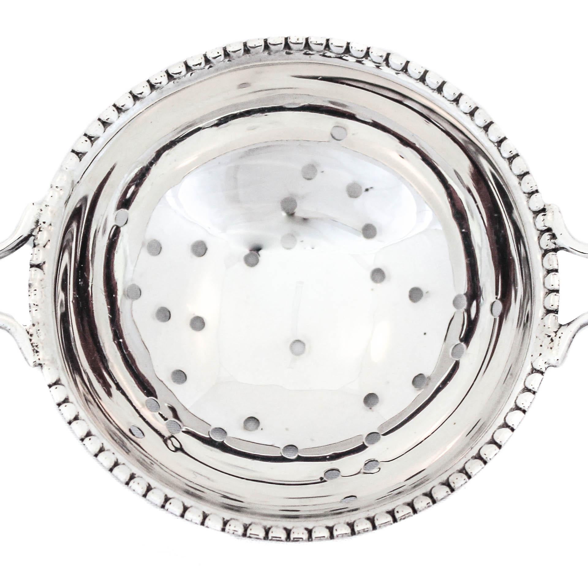 American Sterling Silver Tea Strainer For Sale