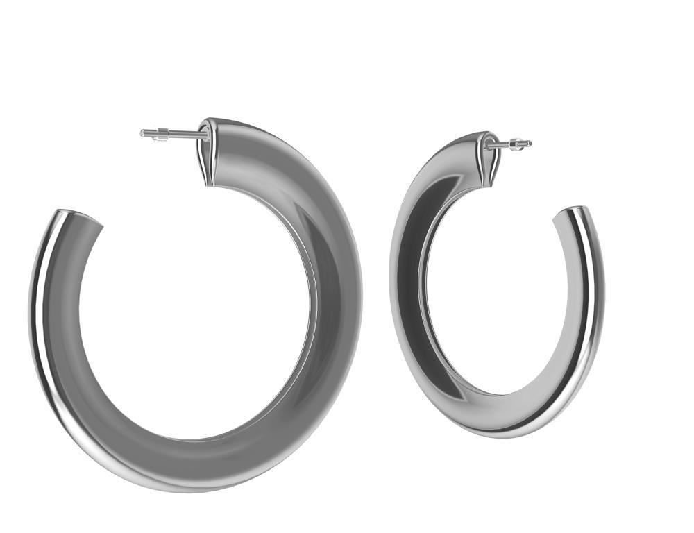  Sterling Silver Teardrop Hoop Earrings,   Sometimes less is more. These Hoops have a teardrop profile shape. They taper from thick to thin, have a tiny open seam so that they can be hollow and big. Allowing for nice proportions.  So no more tears