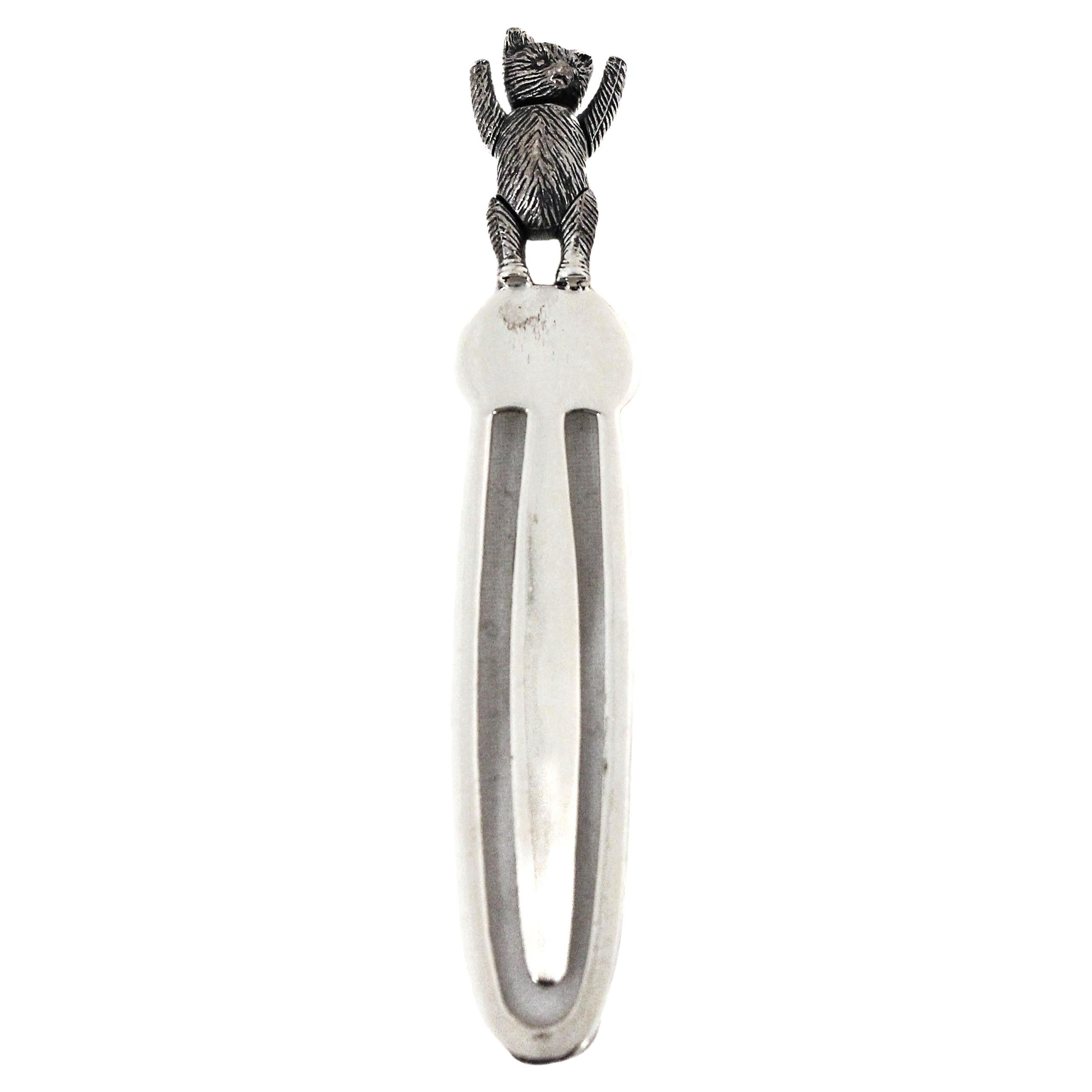 Bookmark Teddybear en argent sterling en vente