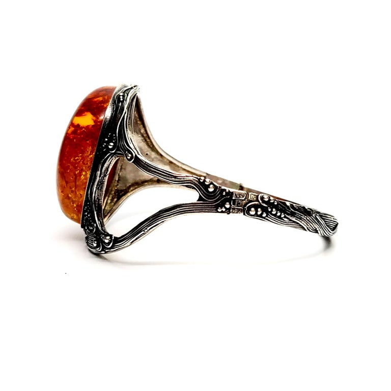 Aurelia 18K Gold Plated Amber Choice of Size Hinged Bangle Bracelet