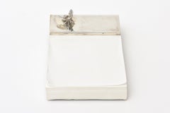 Sterling Silver Thistle and Bee, London Note Pad Desk Accessory