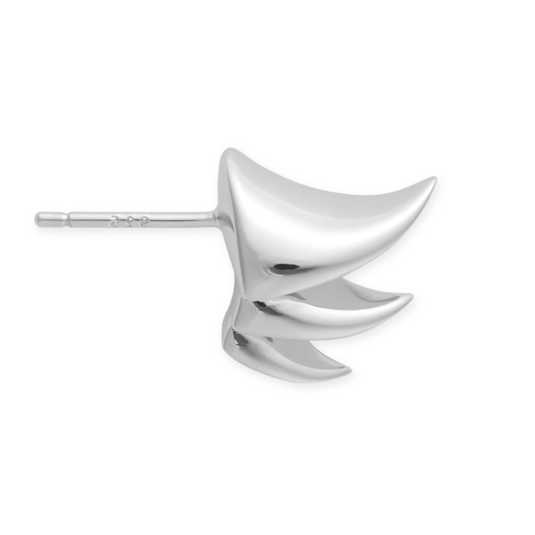 Modern Sterling Silver Thorn Earring For Sale