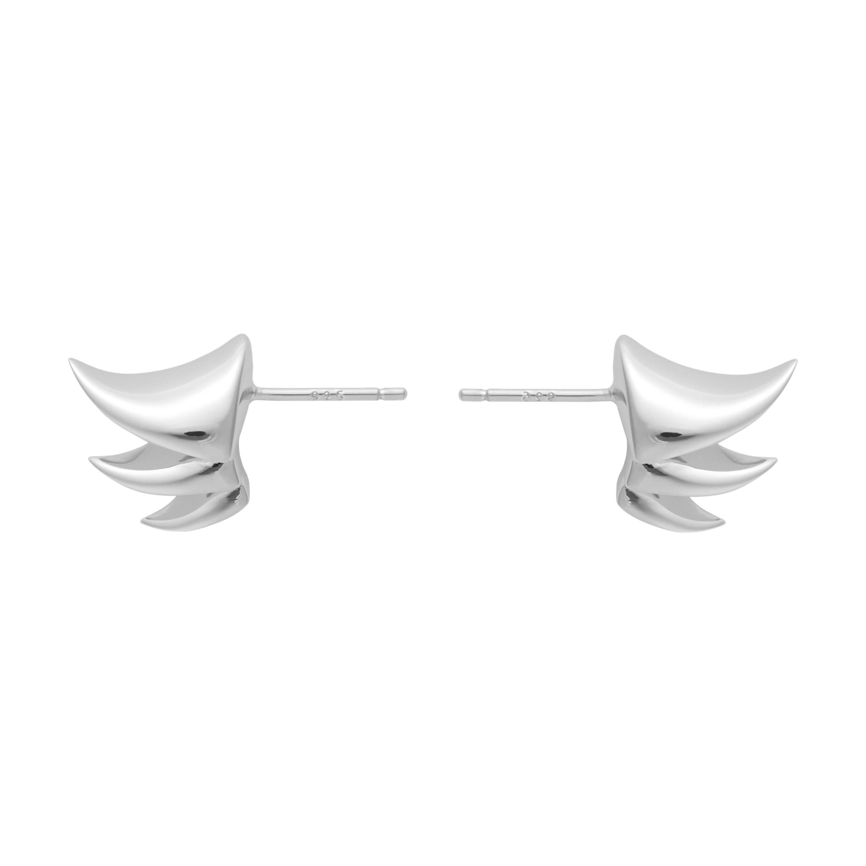 Sterling Silver Thorn Earring For Sale