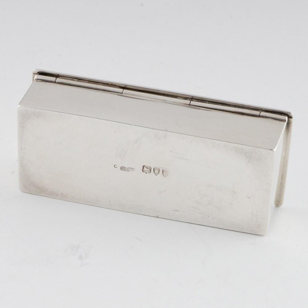 Sterling Silver Three Compartment Stamp Box, 1895 In Good Condition In Forest Row, East Sussex