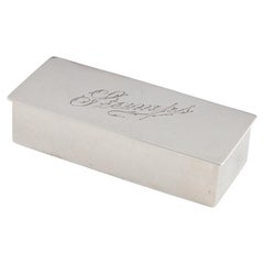 Sterling Silver Three Compartment Stamp Box, 1895