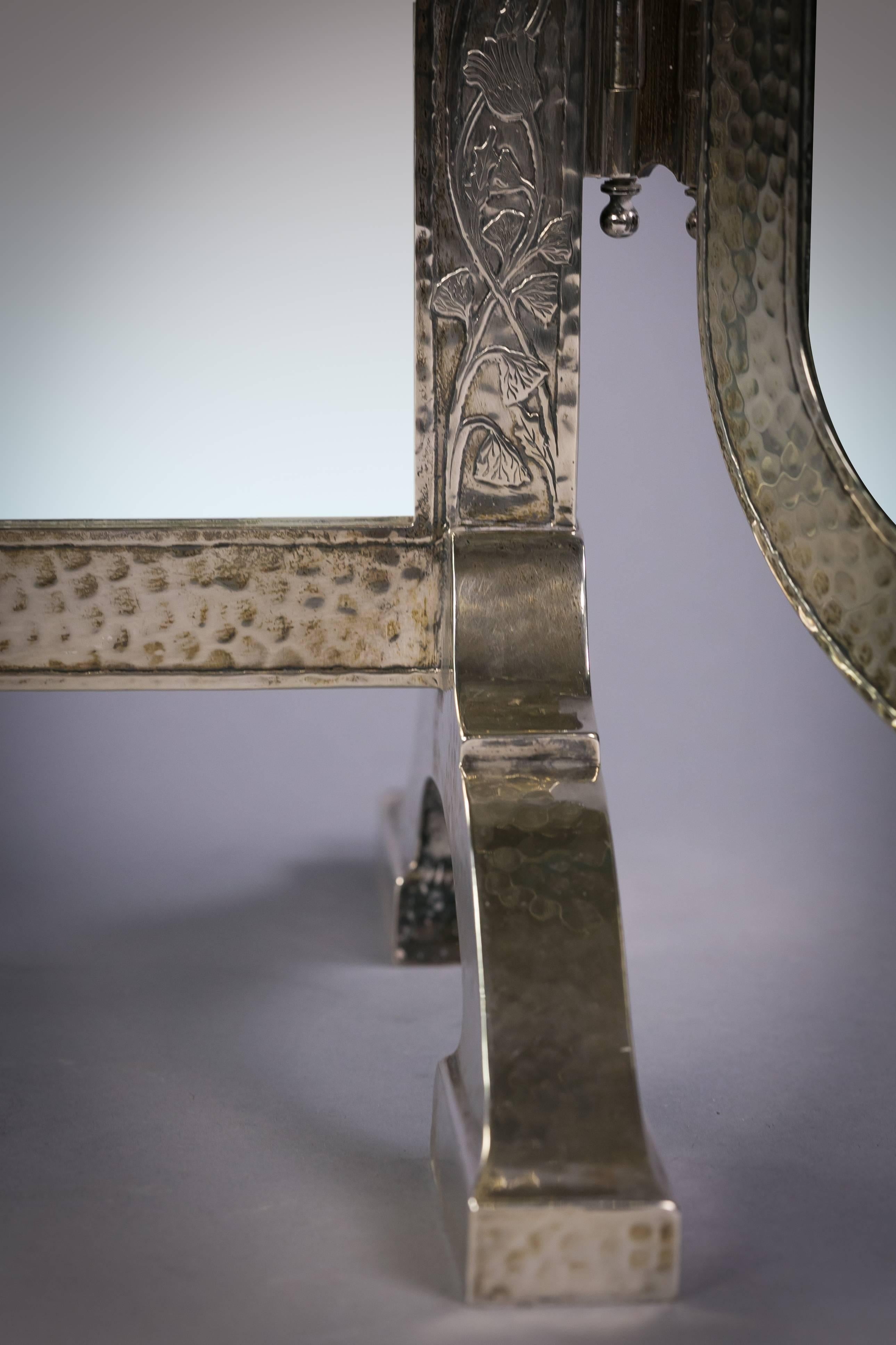 American Sterling Silver Three-Part Dressing Mirror, Gorham, circa 1900 For Sale