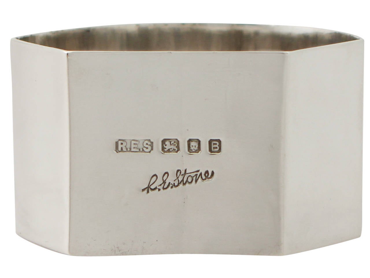 Set da battesimo in argento Sterling Art Deco a tre pezzi In condizioni ottime in vendita a Jesmond, Newcastle Upon Tyne