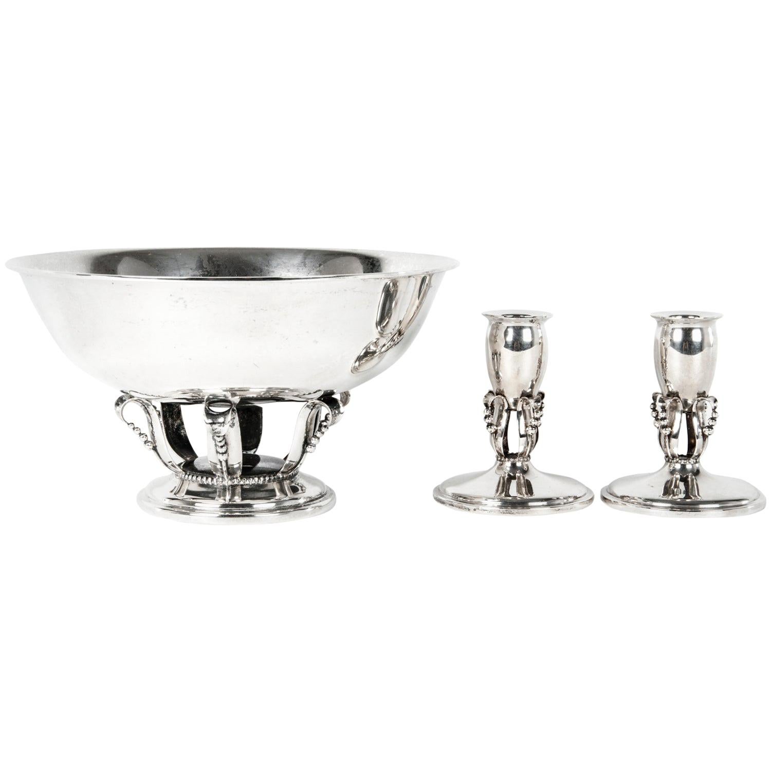 Gorham Repousse Sterling Silver ThreePiece Coffee Set at 1stDibs