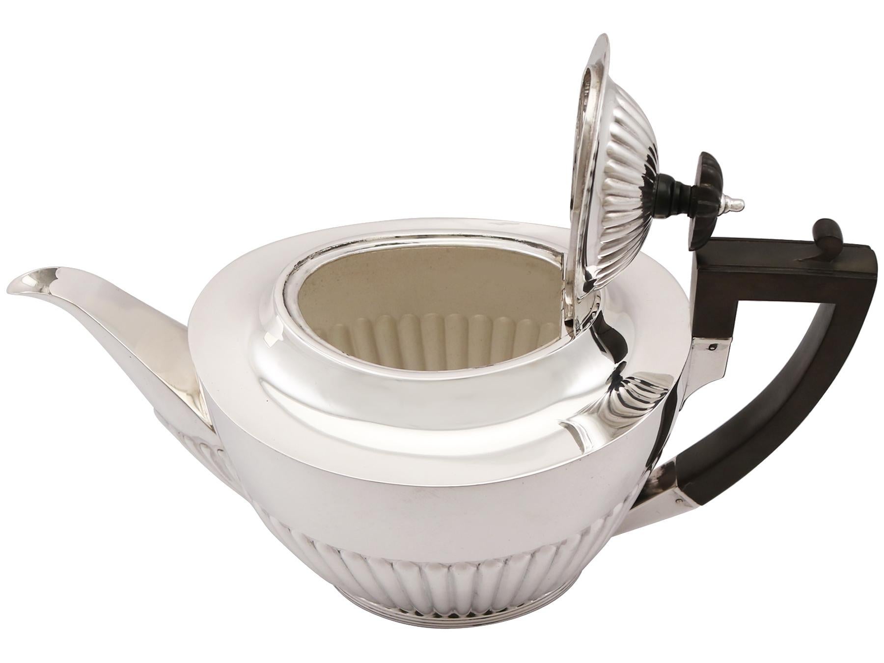 English Antique Sterling Silver Three Piece Tea Service