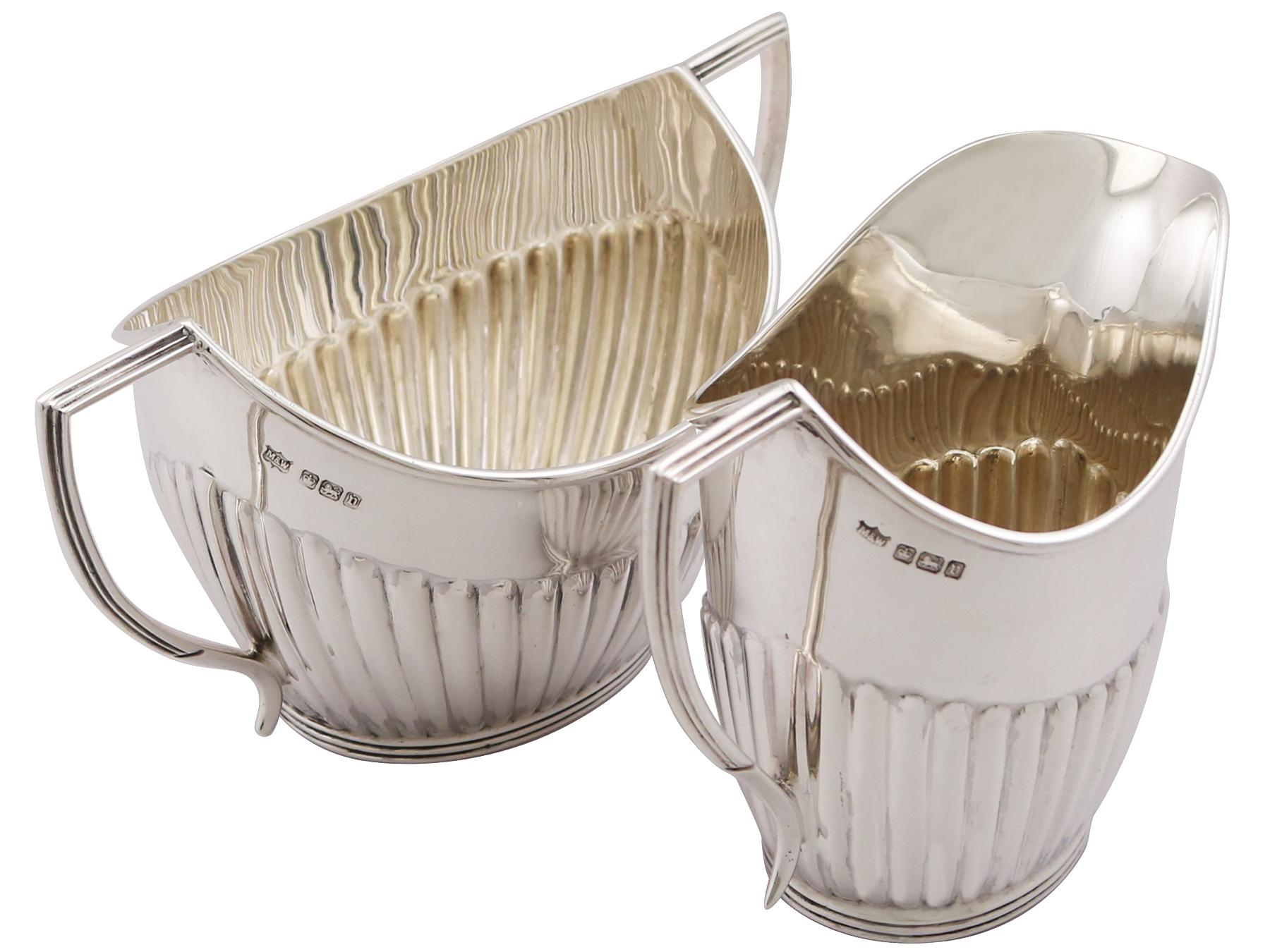 Antique Sterling Silver Three Piece Tea Service 3