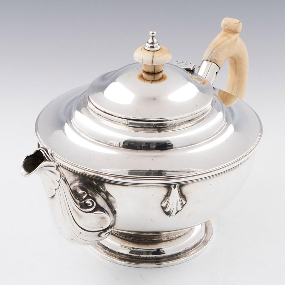 20th Century Sterling Silver Three Piece Tea Set, London, 1931
