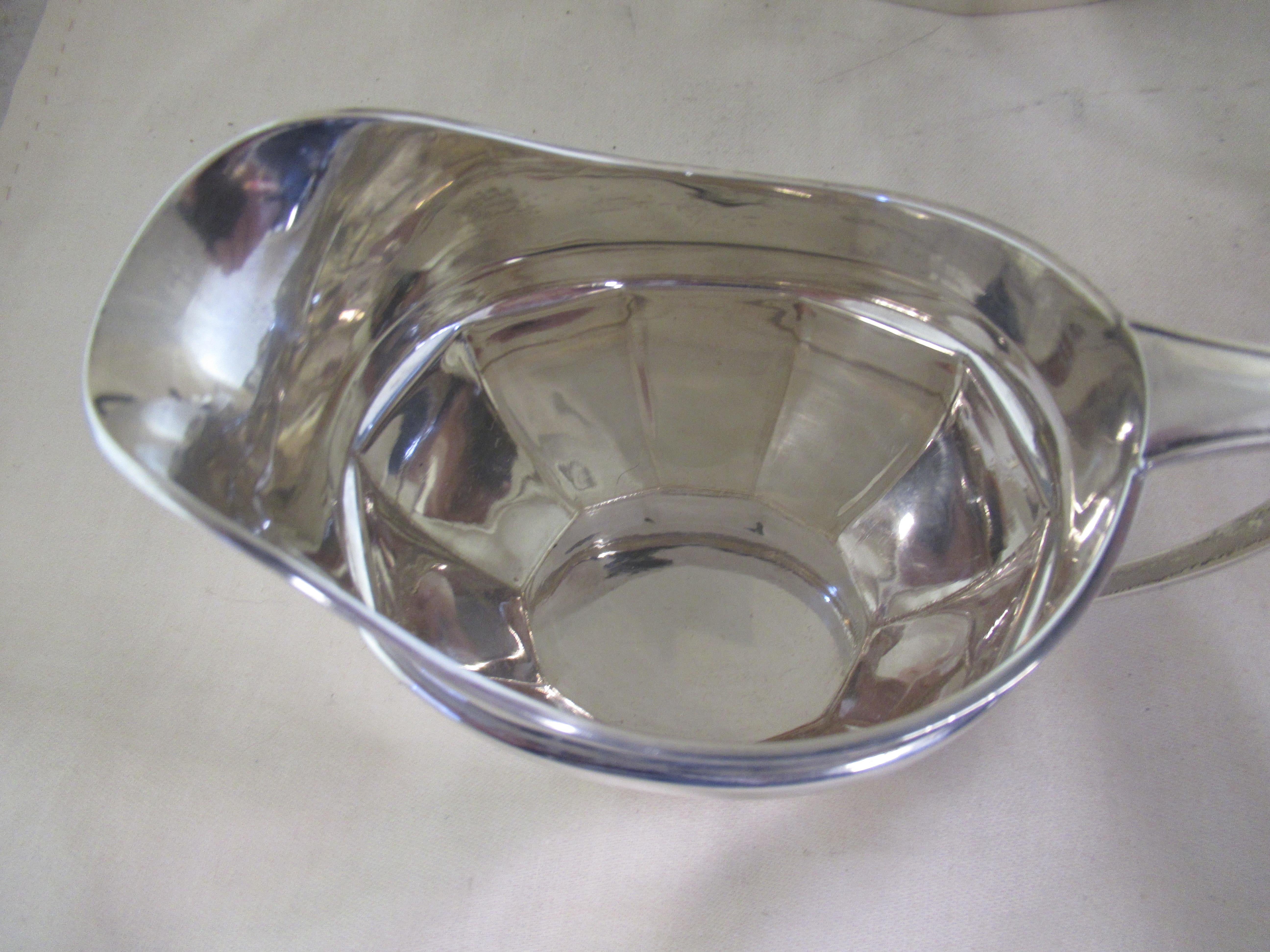 Sterling Silver Three Piece Teaset, Hallmarked:-Chester 1926 & Birmingham:-1927 For Sale 4
